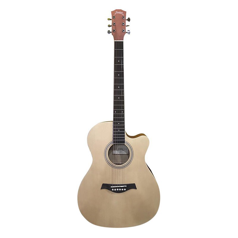 Đàn guitar acoustic Lankro KBD màu gỗ size 40inch cutaway nhỏ gọn kèm bao đàn 3 lớp và capo màu