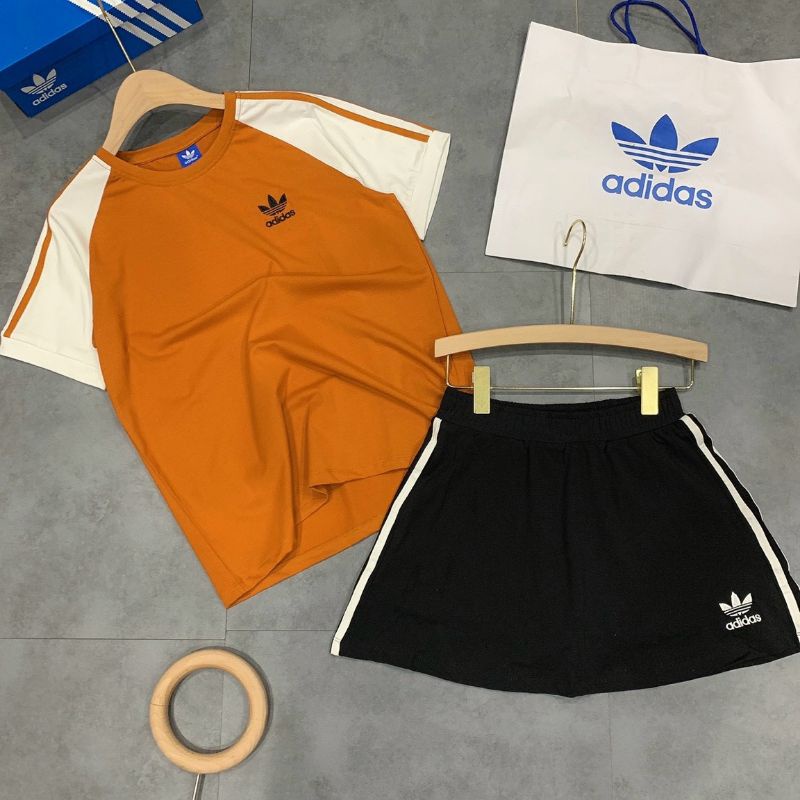 set thể thao tennis set đồ hè quần váy Adidás hàng cotton co giãn 4 chiều FULL TAG
