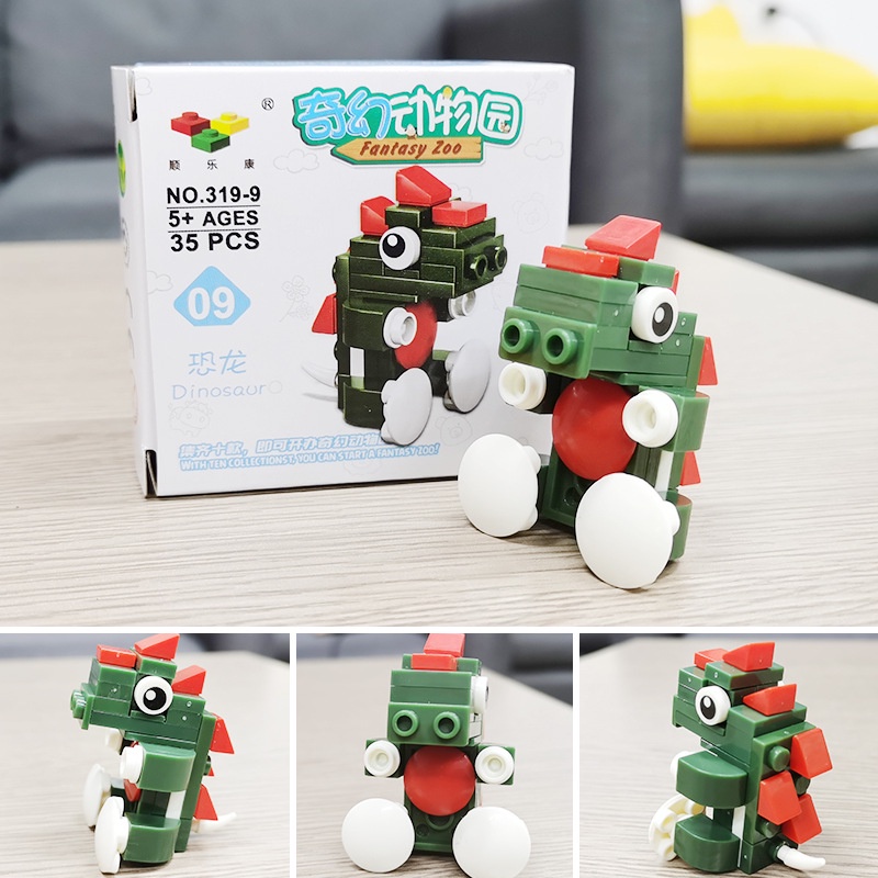 Lắp ráp mô hình các con vật, ghép hình mini chất liệu nhựa abs an toàn MALABEO KIDS