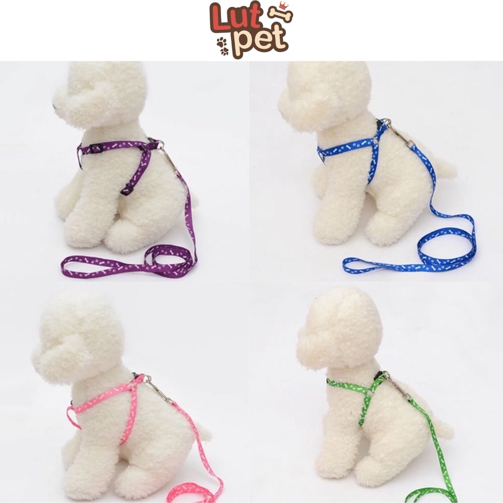 Dây dắt yếm thú cưng chó mèo mỏng 1.0 (&lt;3kg) - lutpet