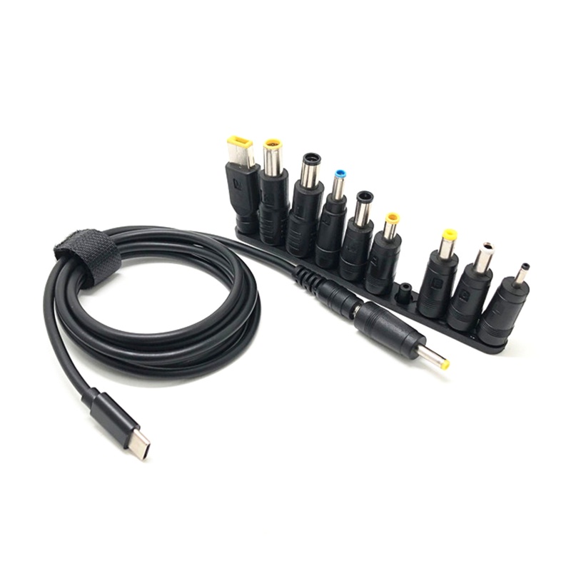 Dây Cáp Sạc Chuyển Đổi USB-C Sang DC5 5x2 5mm Với 8 Đầu Phát 45W 65w 90W 100W