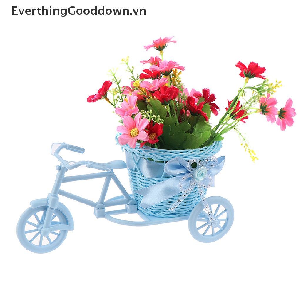 Giỏ Hoa Hình Xe Đạp Ba Bánh Nhỏ Xinh Để Bàn Trang Trí Nhà Cửa / Văn Phòng
