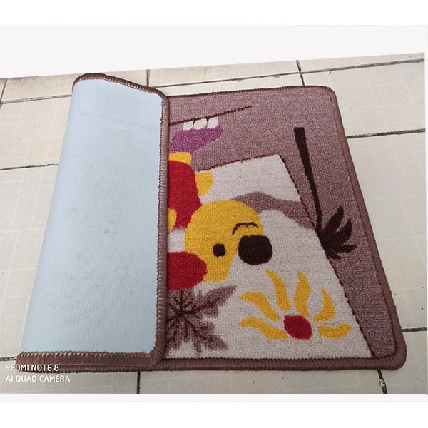 Combo 2 thảm chùi chân chống trượt, mặt nỉ mịn dùng trong nhà KT 60cm x 40cm