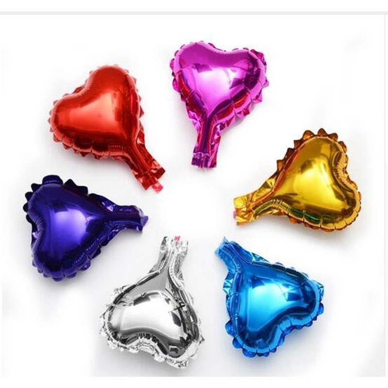 10 Bong Bóng Lá Nhôm Hình Ngôi Sao/Trái Tim 5/10 inch Dùng Trang Trí Tiệc Sinh Nhật