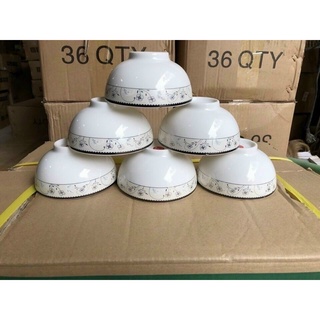 Bộ 10c bát cơm sứ Bát Tràng hoa văn đẹp