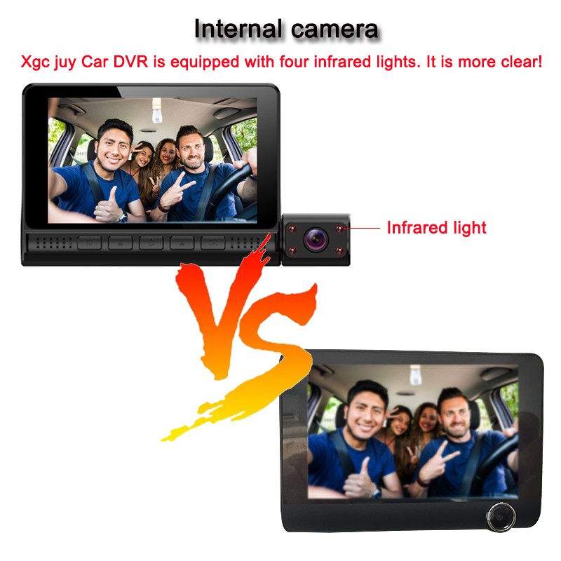 1080P Touch Dash Cam Car Recorder Camera Camera kép Camera hành trình phía trước và phía sau 170 góc Màn hình lùi đỗ xe 24h | BigBuy360 - bigbuy360.vn