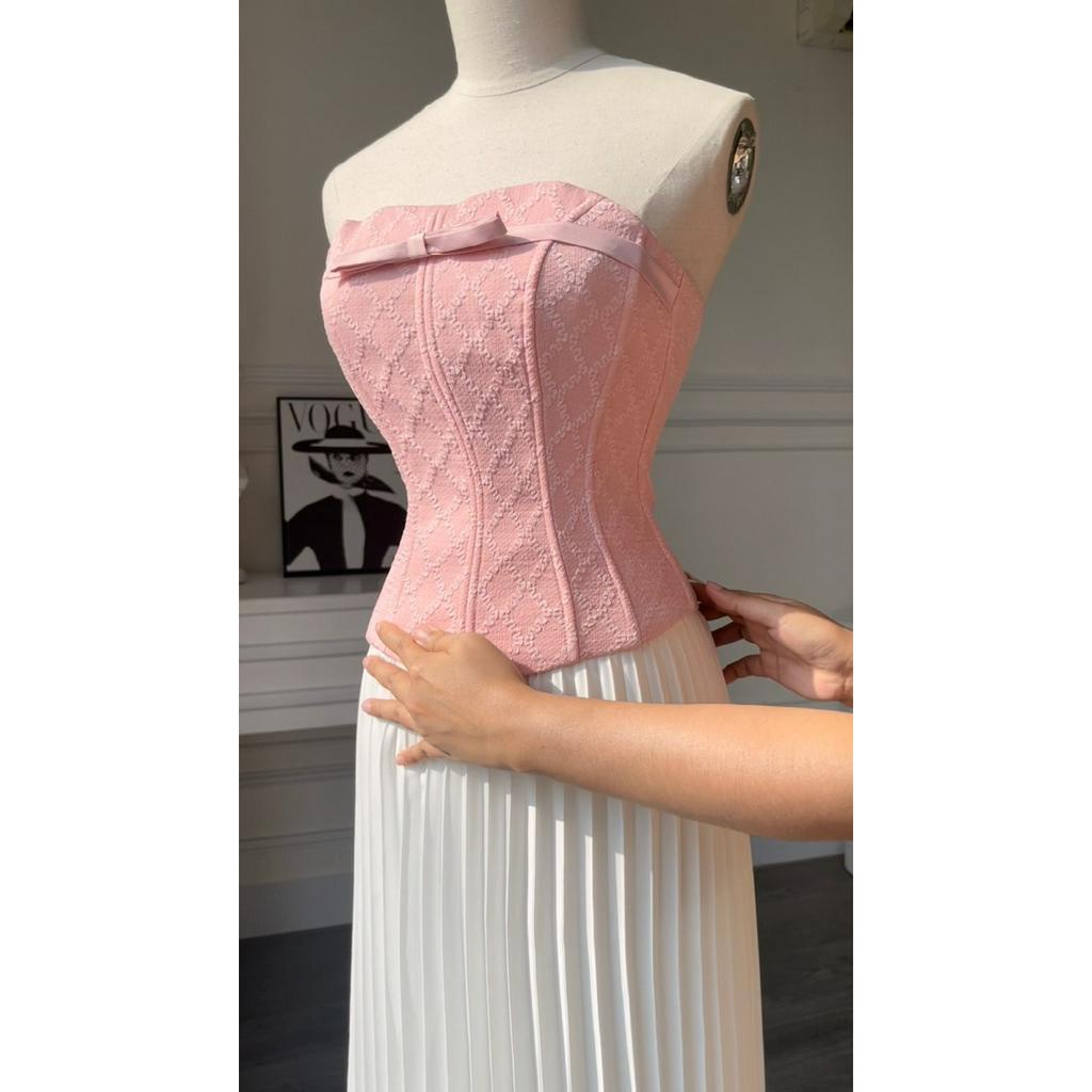 Jennie Top -  chỉ gồm Áo Corset chất gấm sang trọng