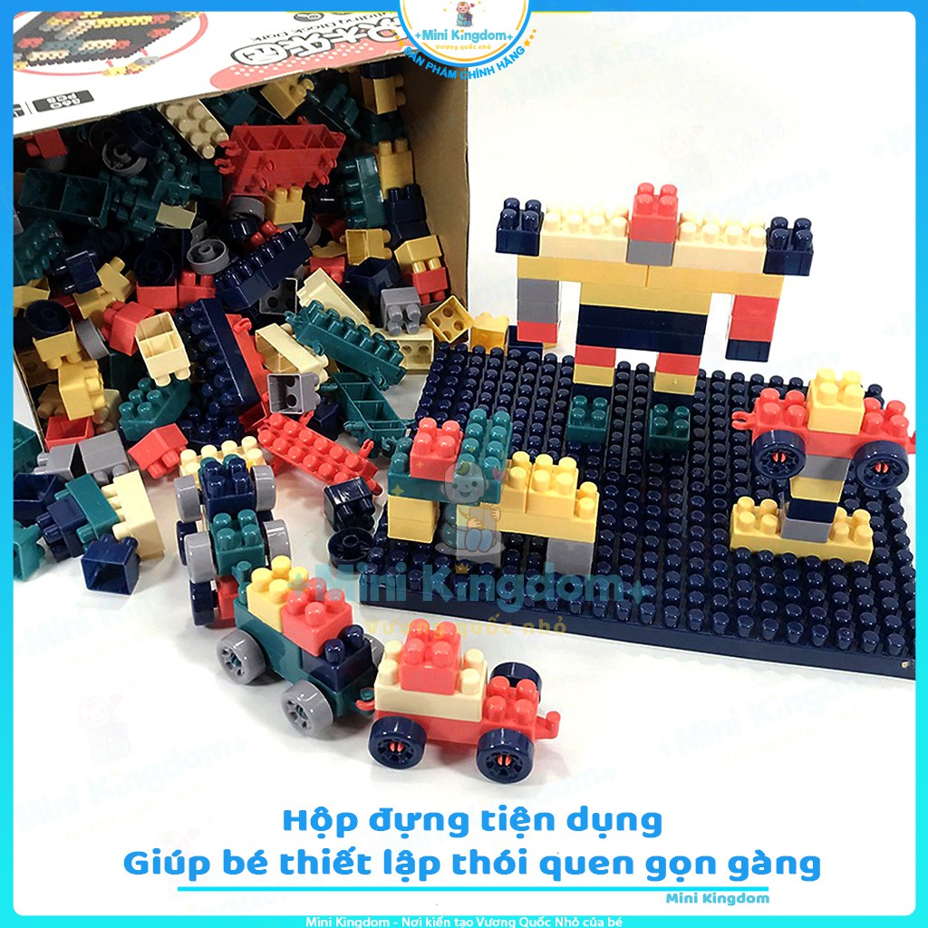 Bộ Xếp Hình 520 Chi Tiết, Bộ Lego Xếp Hình, Kích Thích Sáng Tạo, Rèn Luyện Tập Trung, Có Giấy Hướng Dẫn - MINI Kingdom