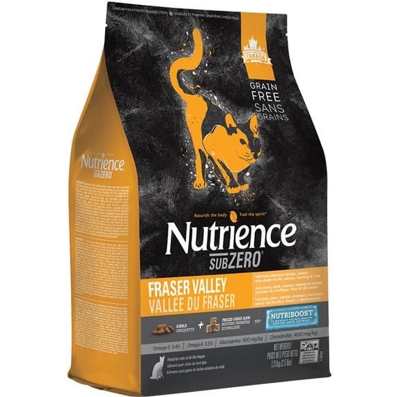 [DINH DƯỠNG CAO] Thức Ăn Hạt Cho Mèo Nutrience Subzero Bao 500g - Thịt Gà, Cá Hồi, Cá Trích, Cá Tuyết, Cá Đại Dương,Rau