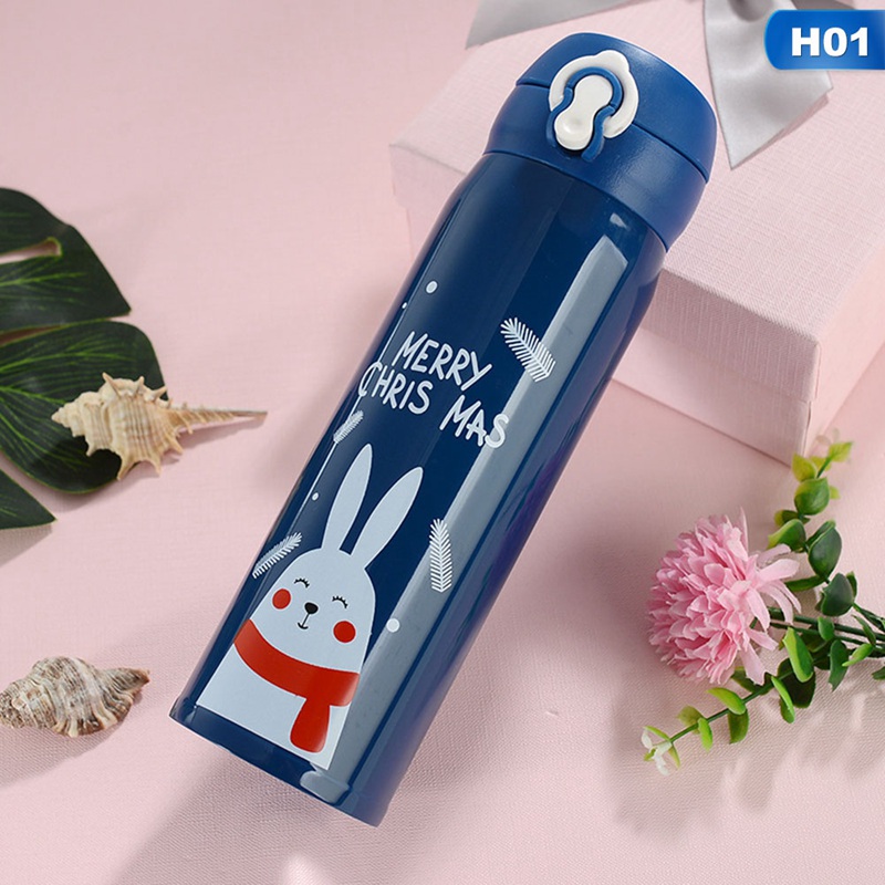 THERMOS Bình Nước Giữ Nhiệt 500ml Phong Cách Giáng Sinh