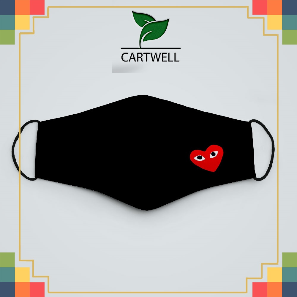 Khẩu trang chống độc Heart_1658 CARTWELL vải poly cotton 100% ngăn bụi kháng khuẩn 2021 bảo vệ toàn diện