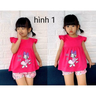 BỘ CÁNH TIÊN XÒE THUN COTTON BÉ GÁI - ĐỒ BỘ TRẺ EM