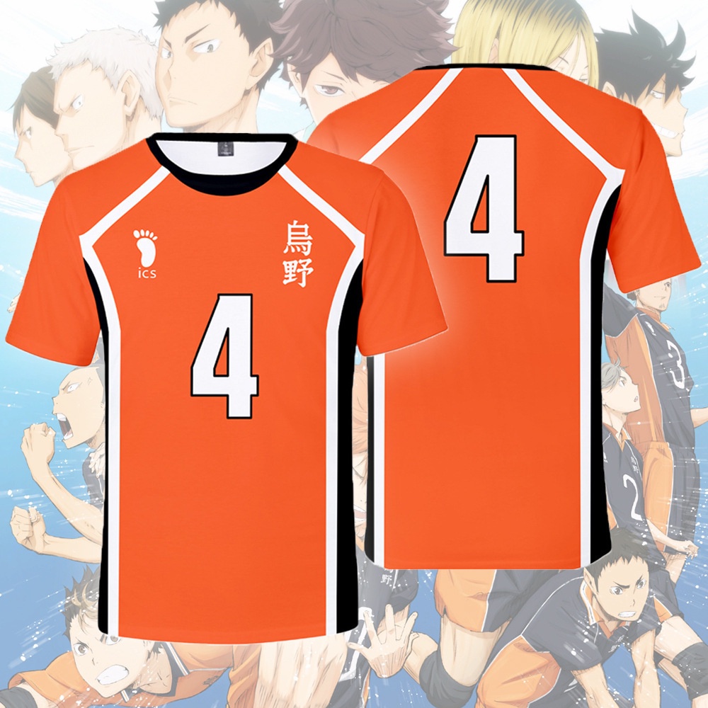 Haikyuu! Áo Thun Tay Ngắn Hóa Trang Nhân Vật Anime Fukurodani
