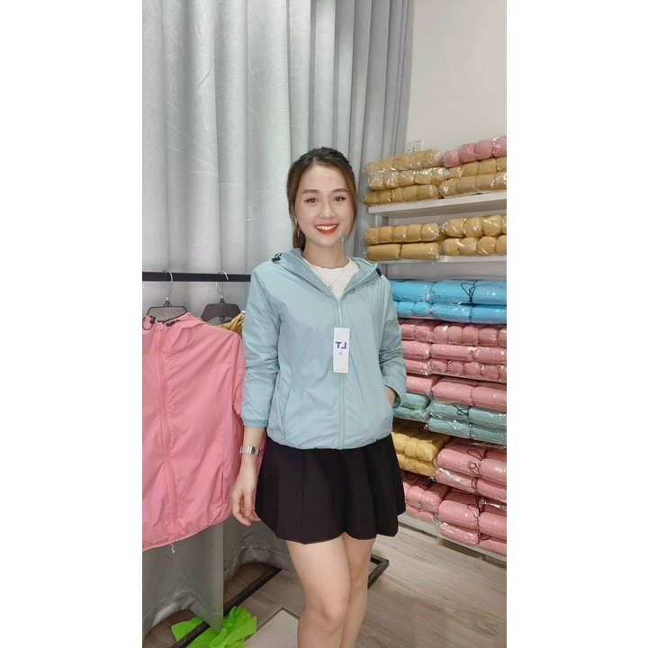 Áo khoác thu đông nữ lót lưới có túi trong