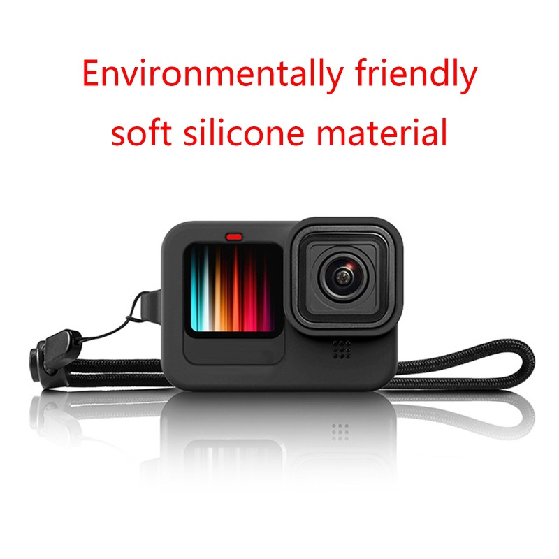 Bộ Vỏ Bảo Vệ Bằng Silicone Với Dây Đeo Cho Gopro Hero 9