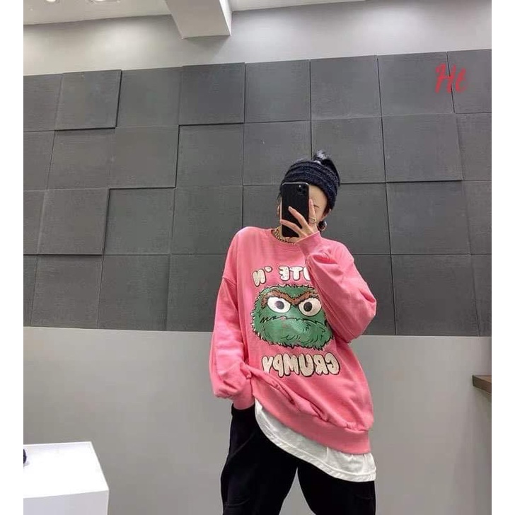 Áo swearter thú cute mặt xanh H2A