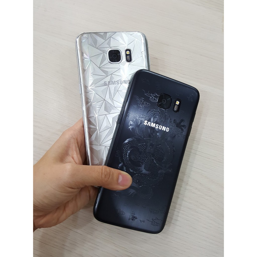 Miếng dán mặt lưng vân rồng, kim cương Samsung Galaxy S7 Edge