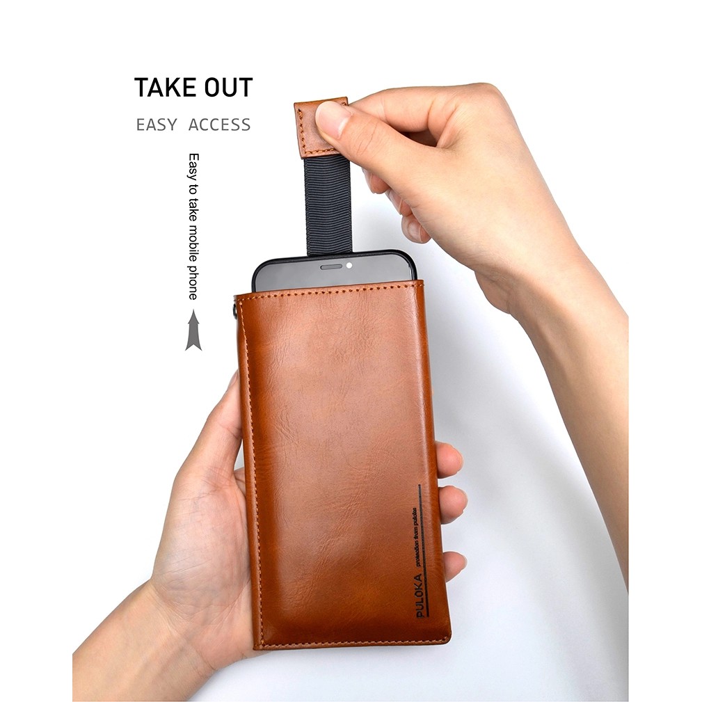 PULOKA ví điện thoại Ví da thời trang dành