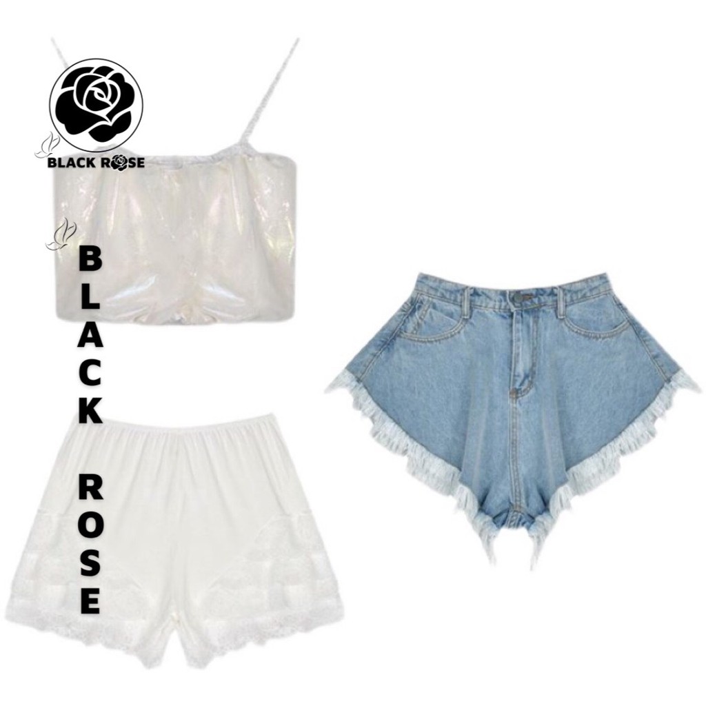 Quần Áo Kiểu Nữ Đùi Jeans Đẹp Lưng Cao BLACK ROSE Quần Đùi Jean Bò Rin Cao Cấp Mẫu Hot Trend Mùa Hè 2021 -TẤM BOUTIQUE | BigBuy360 - bigbuy360.vn