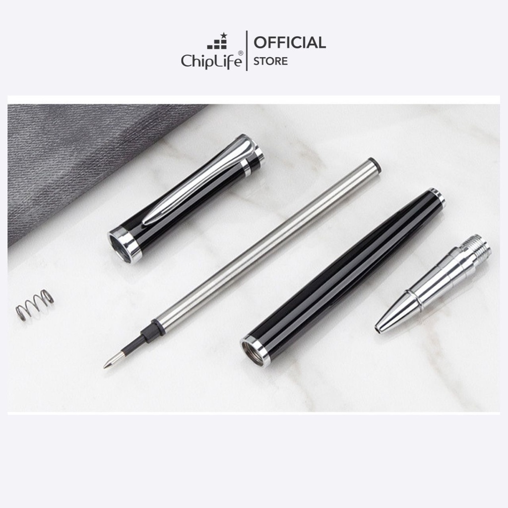 Bút ký cao cấp ALAN CHIPLIFE ALN042 dạng nắp khắc tên - Mực xanh ngòi 0.5mm