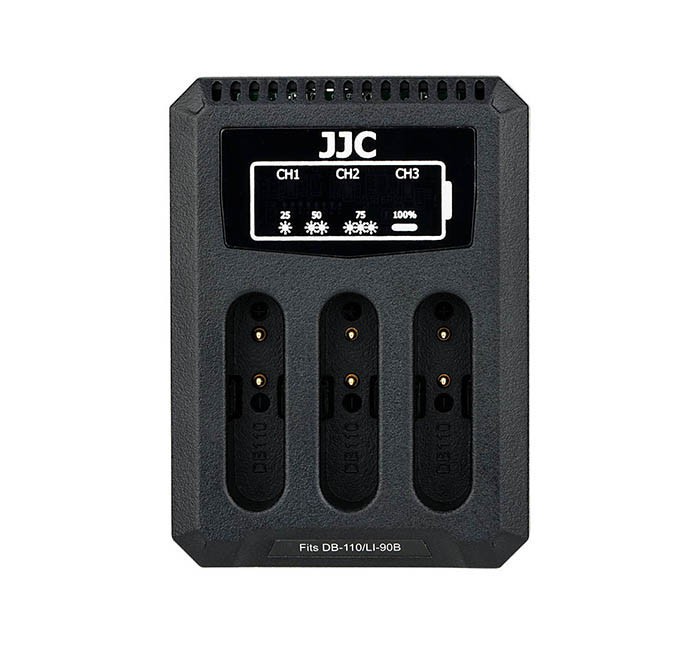 Bộ sạc nhiều pin JJC USB cho Ricoh GRIII GR3 WG-6 Olympus Tough TG-6 TG-5 TG-4 TG-3 TG-2 TG-1 Stylus X-Z2 iHS SP-100