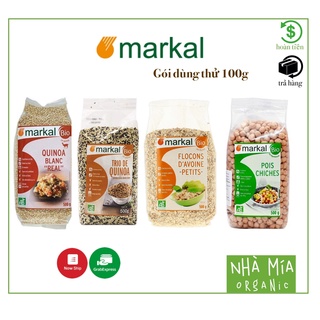 Hạt hữu cơ MARKAL đậu gà/hạt kê/quinoa/yến mạch/đậu Hà Lan (gói dùng thử 100g) - siêu dinh dưỡng cho mẹ & bé