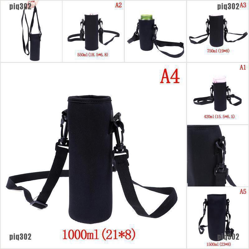 Túi đựng bình nước cách nhiệt 420ml 1500ml có dây đeo du lịch tiện dụng
