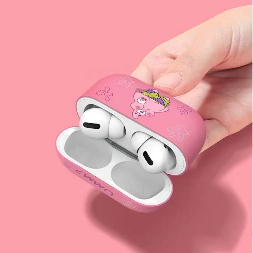 Vỏ Bảo Vệ Hộp Sạc Tai Nghe compatible AirPods Pro compatible AirPods3 3rd Generation Hình Spongebob SquarePants Bằng TPU