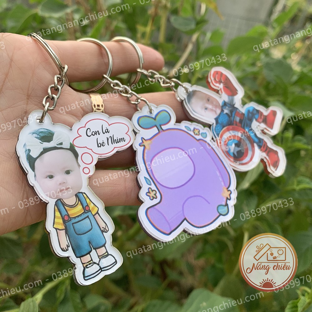 Móc khóa cắt ghép chibi bé yêu nhà bạn theo yêu cầu, đa dạng mẫu mã và chất liệu an toàn cho người sử dụng