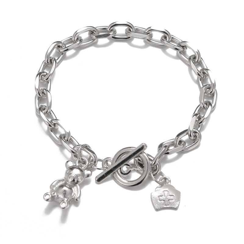 Vòng Tay Nhiều Lớp Mặt Hình Trái Tim / Gấu Dễ Thương Cho Nữ