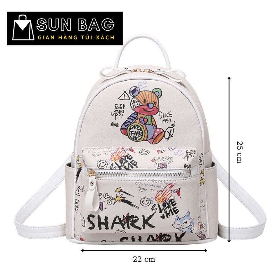 Túi xách nữ đeo chéo, balo đẹp đi chơi, đi học, da đẹp, cao cấp size 22cm SB213