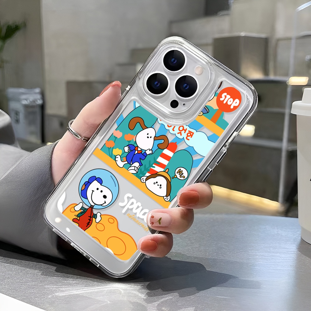 Ốp Điện Thoại Trong Suốt Hình Charlie Snoopy Cho iphone 14 Plus 11 13promax 12 7Plus X XS Max 7 8 SE 2020