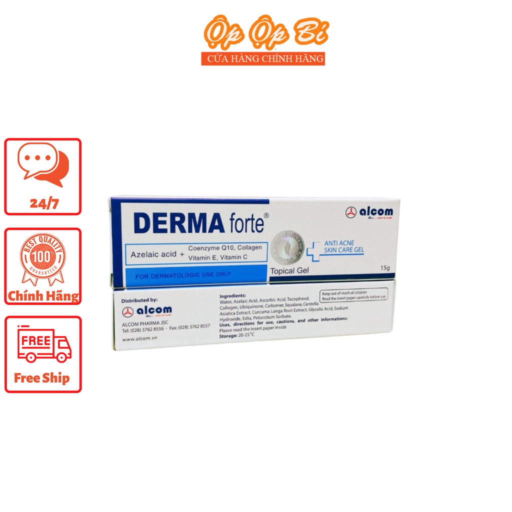 Derma Forte Kem Giảm Mụn Ẩn, Giảm Thâm Mụn 15g