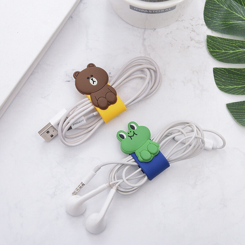 Dụng Cụ Bảo Vệ Dây Cáp Sạc/Tai Nghe/Tai Nghe Chống Rối Hình Hoạt Hình Dễ Thương