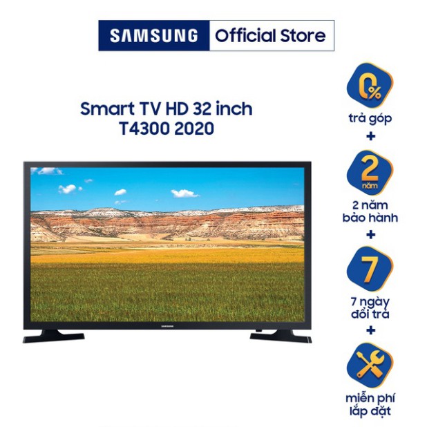 [Mã SAMAPR giảm 5% đơn 4TR5] Smart Tivi LED SAMSUNG 32 Inch UA32T4300AKXXV - Miễn phí lắp đặt