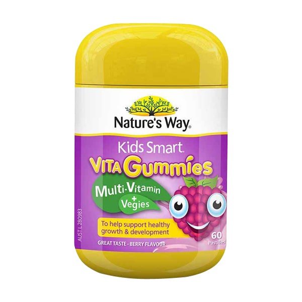 Kẹo gum Kids Smart Vita Gummies Multi Vitamin & Vegies 60 viên bổ sung vitamin và rau củ quả