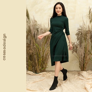 Váy len COSMO DESIGN ôm rút dây bên sườn