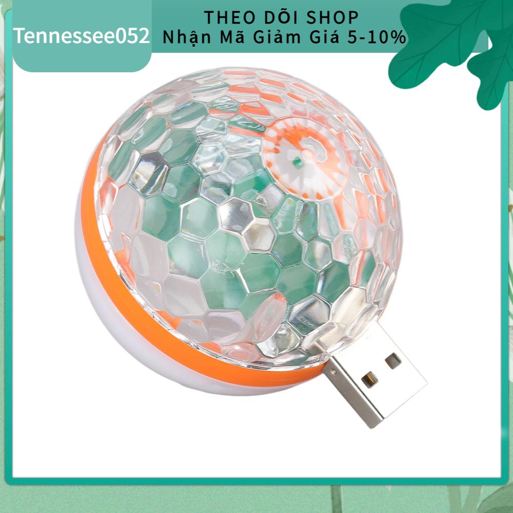Tennessee052 USB Mini Bóng đầy màu sắc 2 Chế độ chiếu sáng DC 5V Điều khiển bằng giọng nói Đèn sân khấu RGB cho Tiệc khiêu vũ tiệc sinh nhật