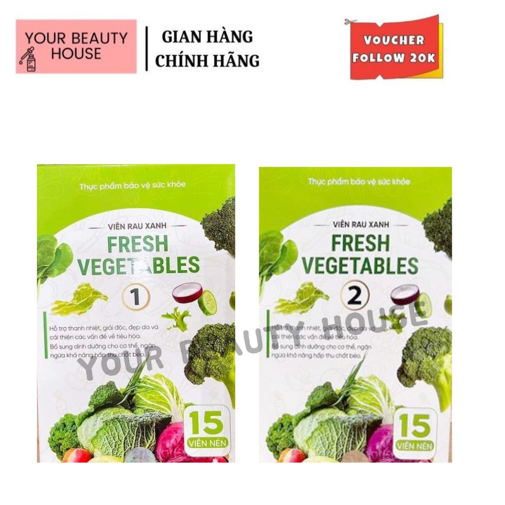 Viên Rau Xanh Bổ Sung Chất Xơ Hỗ Trợ Đẹp Da