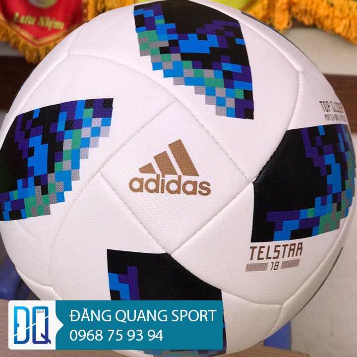 Quả bóng đá World Cup 2018 TELSTAR size 5 ( tặng kèm kim bơm bóng và túi lưới đựng bóng )