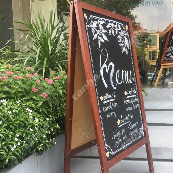 bảng menu 2 mặt romana