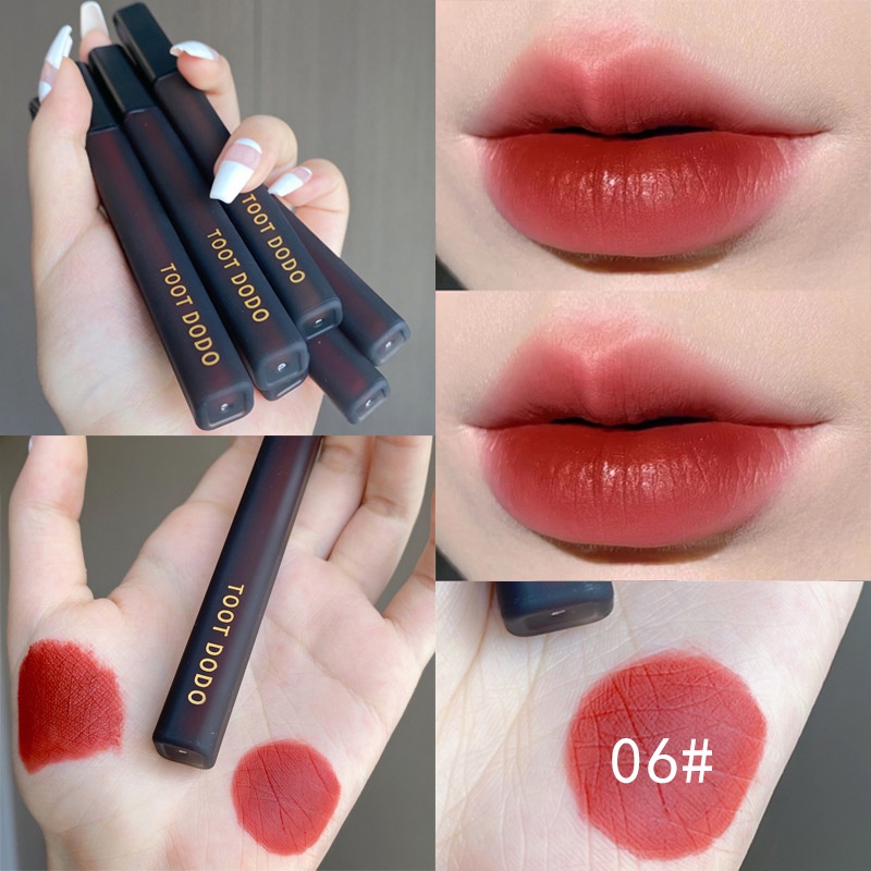 [Hàng Mới Về] Son Môi Mềm Mịn Như Nhung Nhiều Tông Màu Tùy Chọn Thiết Kế Ống Vuông Độc Đáo JP6 YR