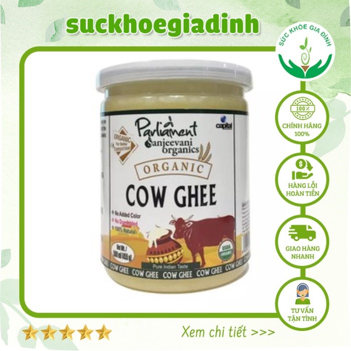 Bơ ghee hữu cơ Parliament 500ml