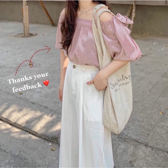 ÁO SỌC BẸT VAI NƠ