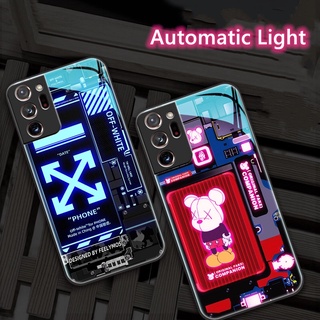【LED Light 】 Ốp lưng chiếu sáng LED điều khiển bằng giọng nói thời trang Samsung Galaxy S24 Ultra S23 Ultra S22 Ultra S21 Ultra Note 20