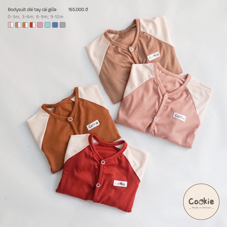 Quần áo trẻ em Cookie - Bodysuit Body cotton tăm mềm  TAMIBEBE