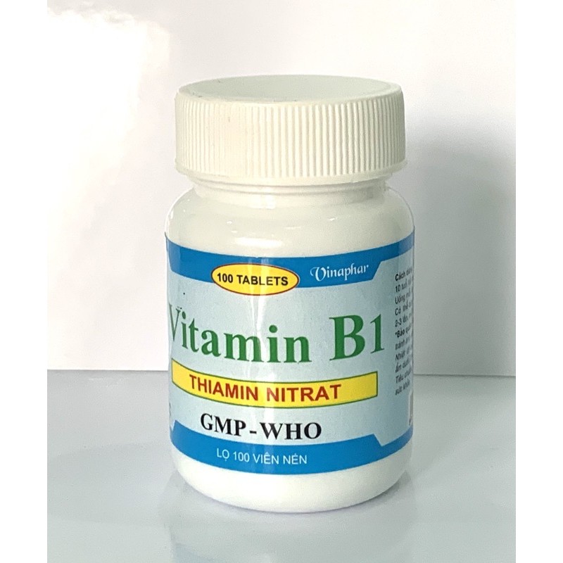 VITAMIN  B1 chai 100 viên -  Hỗ trợ trong các trường hợp đau nhức dây thần kinh