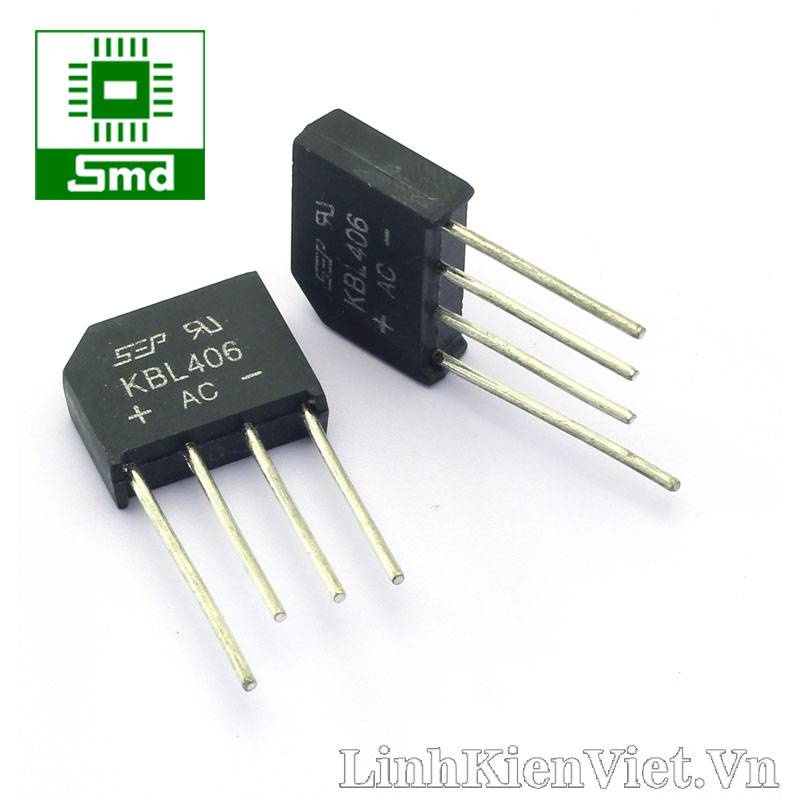 Diode Cầu chỉnh lưu 2A 3A 4A 6A 8A 10A Cầu diode KBU KBP Linh kiện điện tử loại Xịn