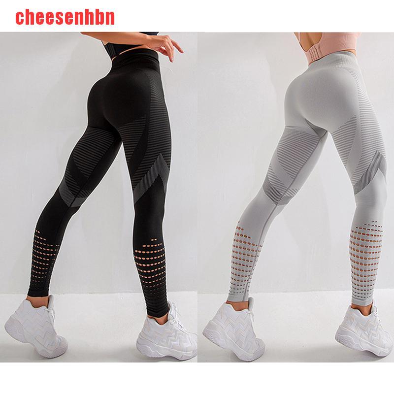 Quần Legging Thể Thao Lưng Cao Phối Lưới Thoáng Khí