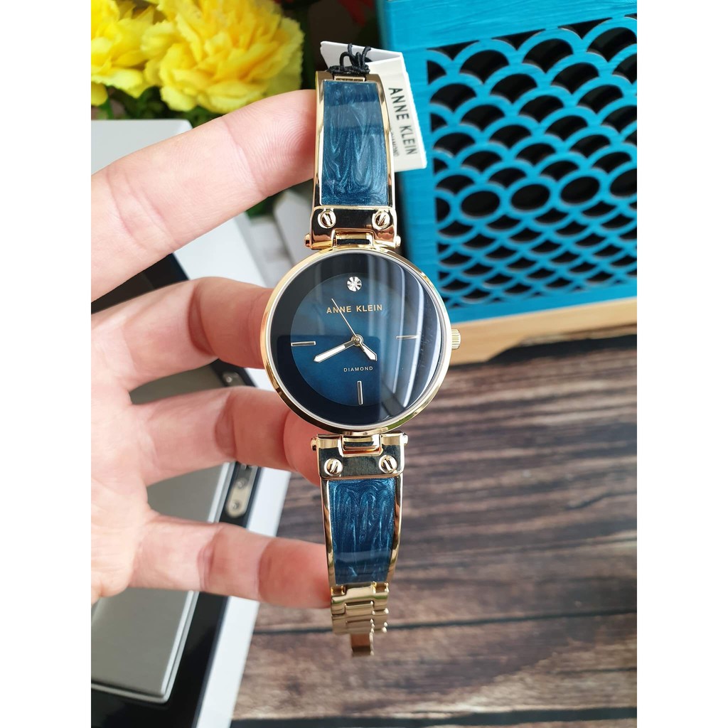 Đồng Hồ Nữ ANNE KLEIN AK/2512NVGB 34mm - Dây kim loại - Authentic